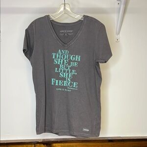 Life is Good‎ Shakespeare Gray V-Neck T-Shirt- M